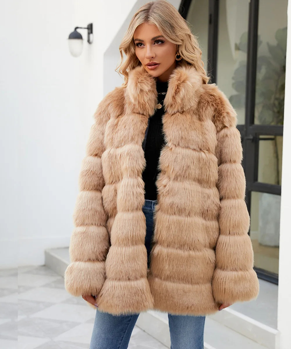 Plush Women's Faux Fur Winter Coat Faux Fur Coats