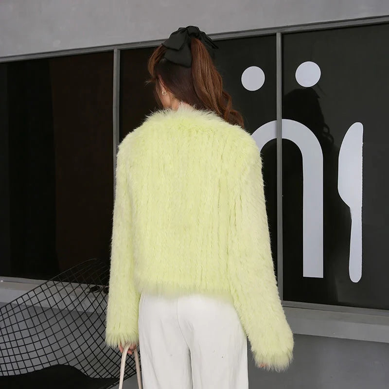 Elegant Winter Fur Cardigan Jacket Cardigans