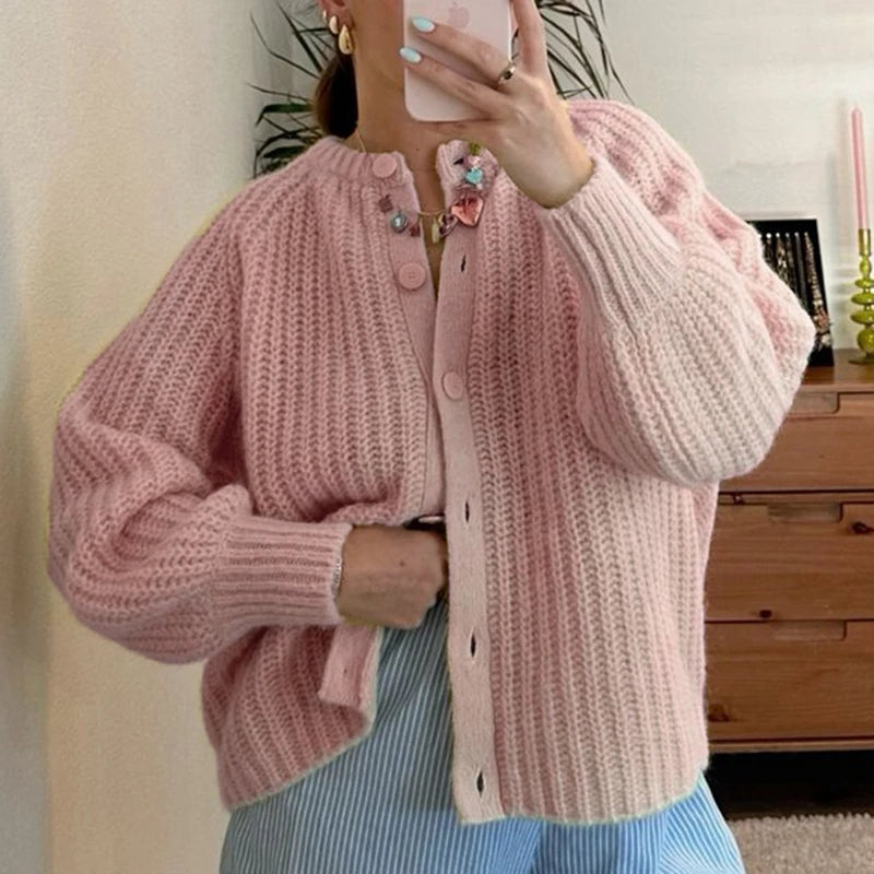 Casual Knit Cardigan for Women Cardigans