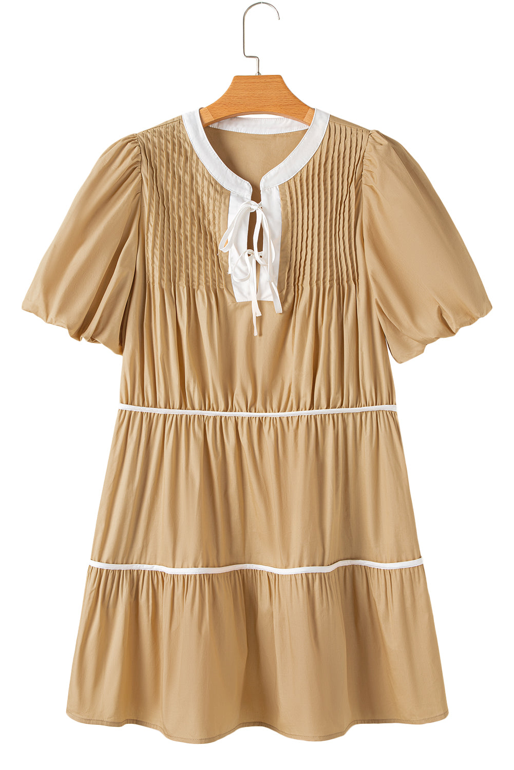 Tiered Ruffle Cotton Dress Mini Dresses