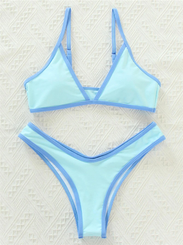 Women's Swimsuit Set with Bikini &amp; Triangle Bra in Binding