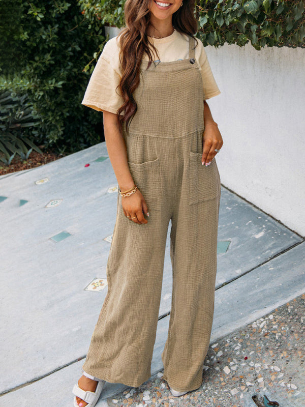 Summer Baggy Wide-Leg Pants Jumpsuit	