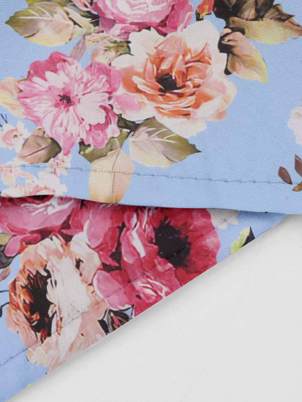 Floral Print Crop Blouse - Off-The-Shoulder Long Sleeves Top Crop
