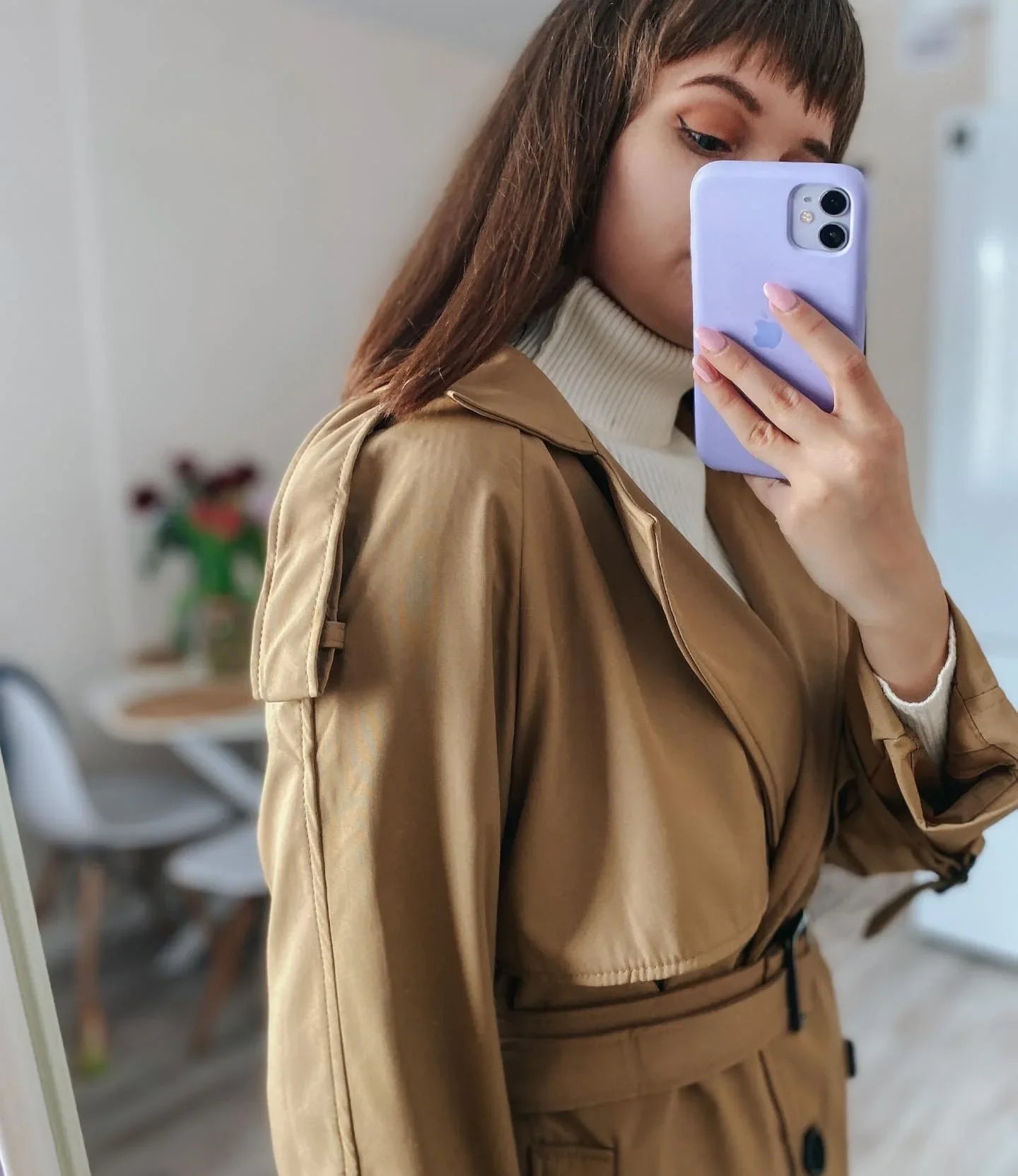 Essential Mid-Length Trench Coat for Women Layering Trench Coats