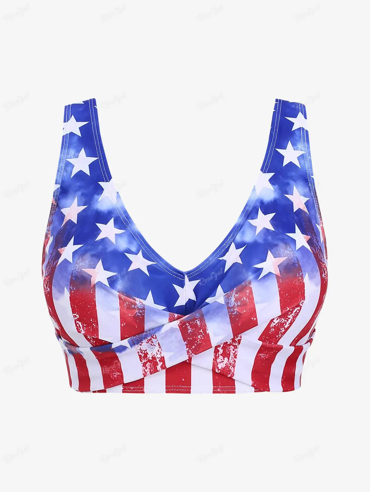 3-Piece Tankini for Beach Days and Patriotic Events Swimwear