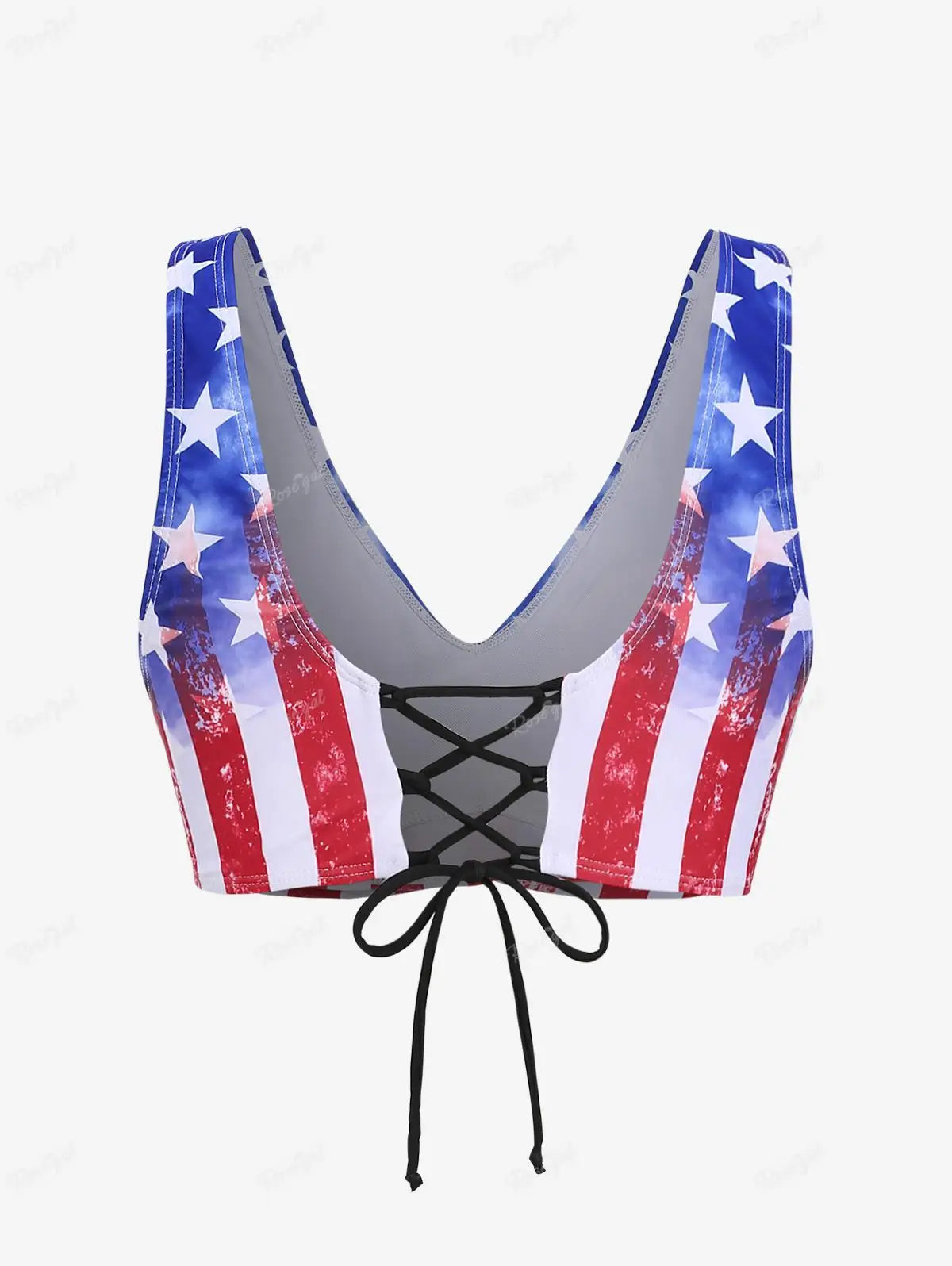 3-Piece Tankini for Beach Days and Patriotic Events Swimwear