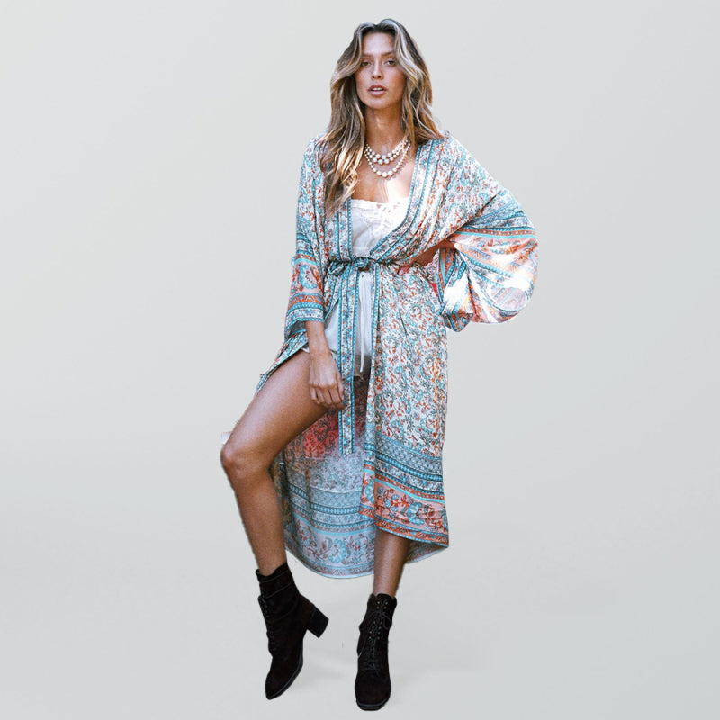 Embrace Your Boho Spirit with Our All Body Print Bikini Cover-Up	