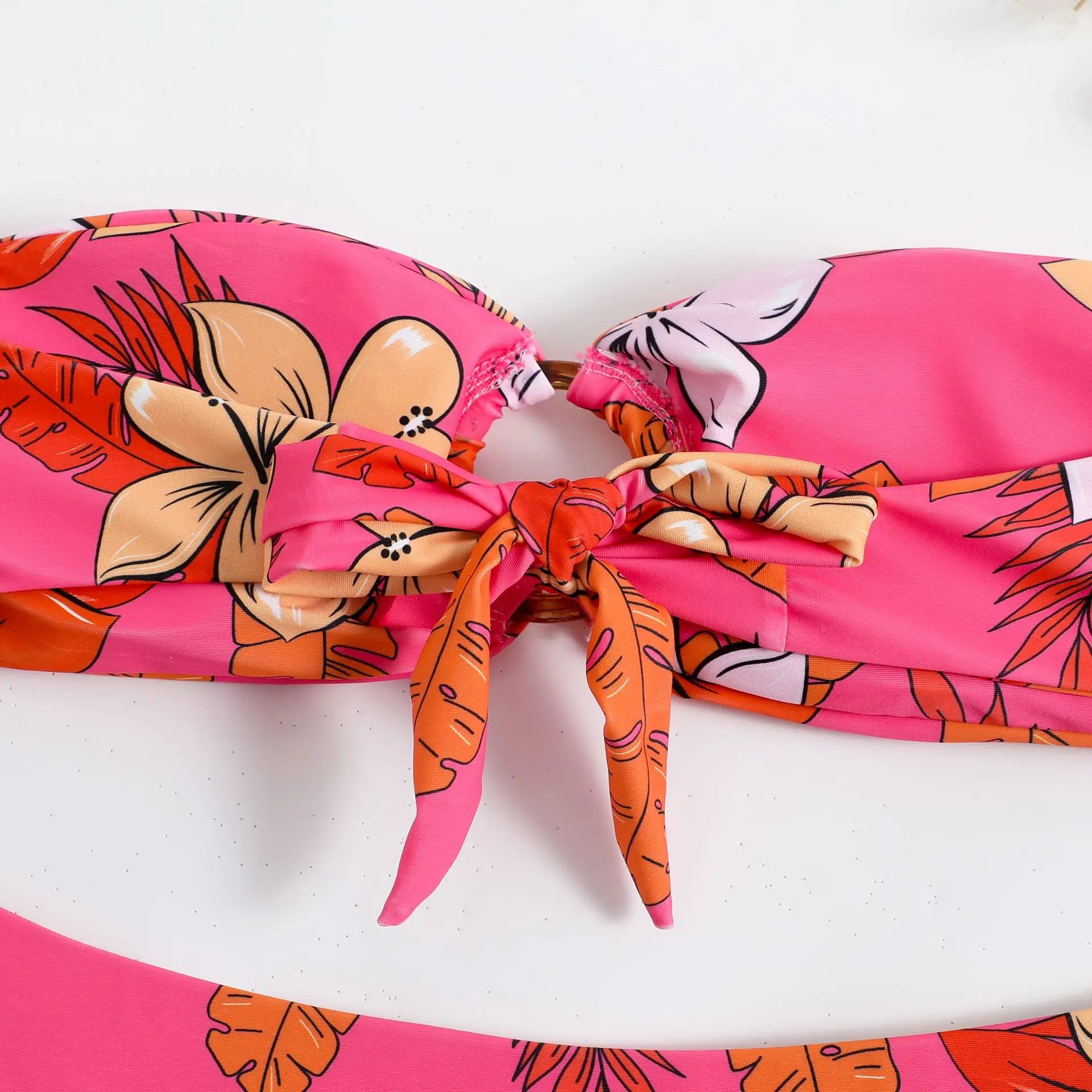 Floral Print Strapless Bikini for Summer Getaways | Swimwear
