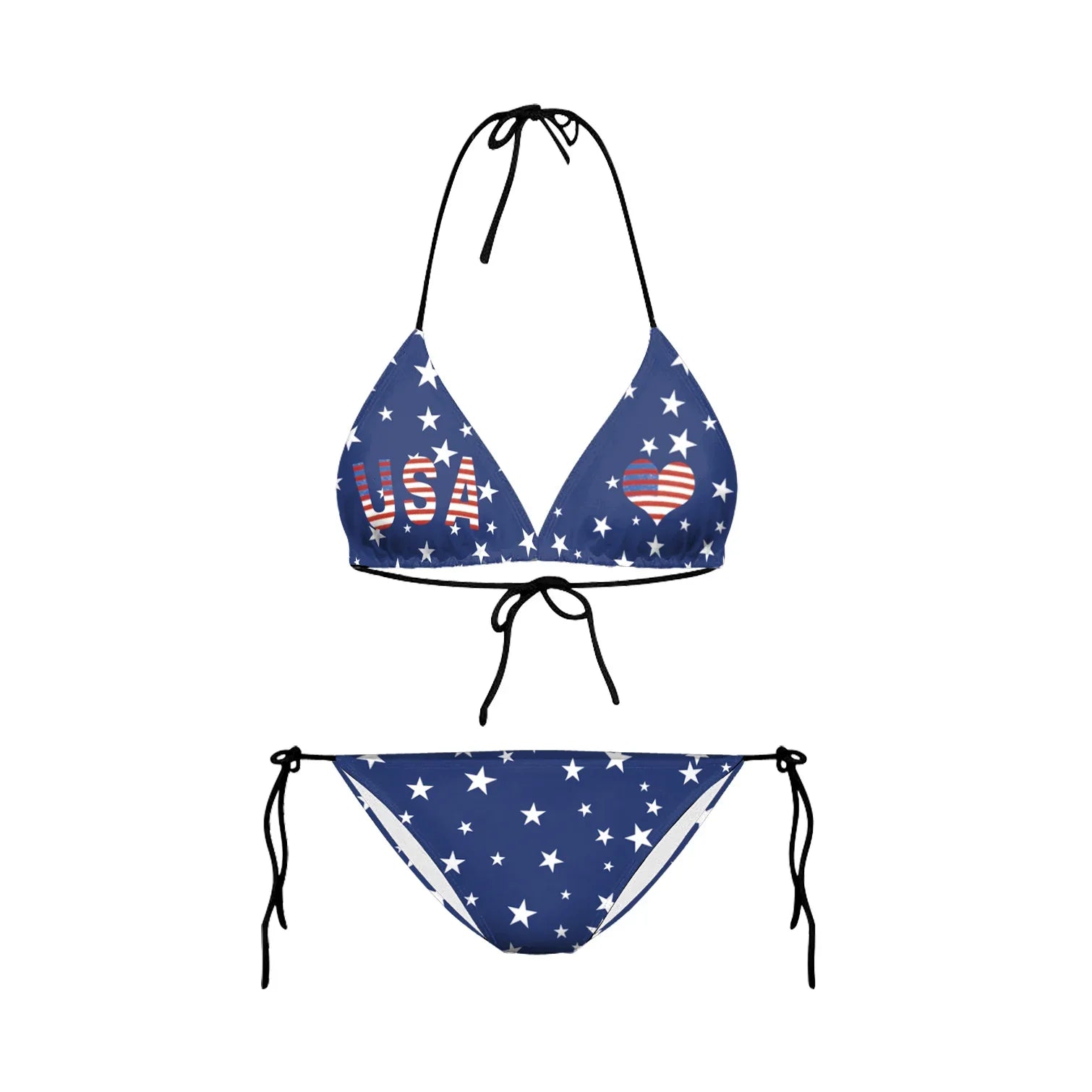 July 4th Joy Patriotic 2-Piece String Swimwear for Every U.S.