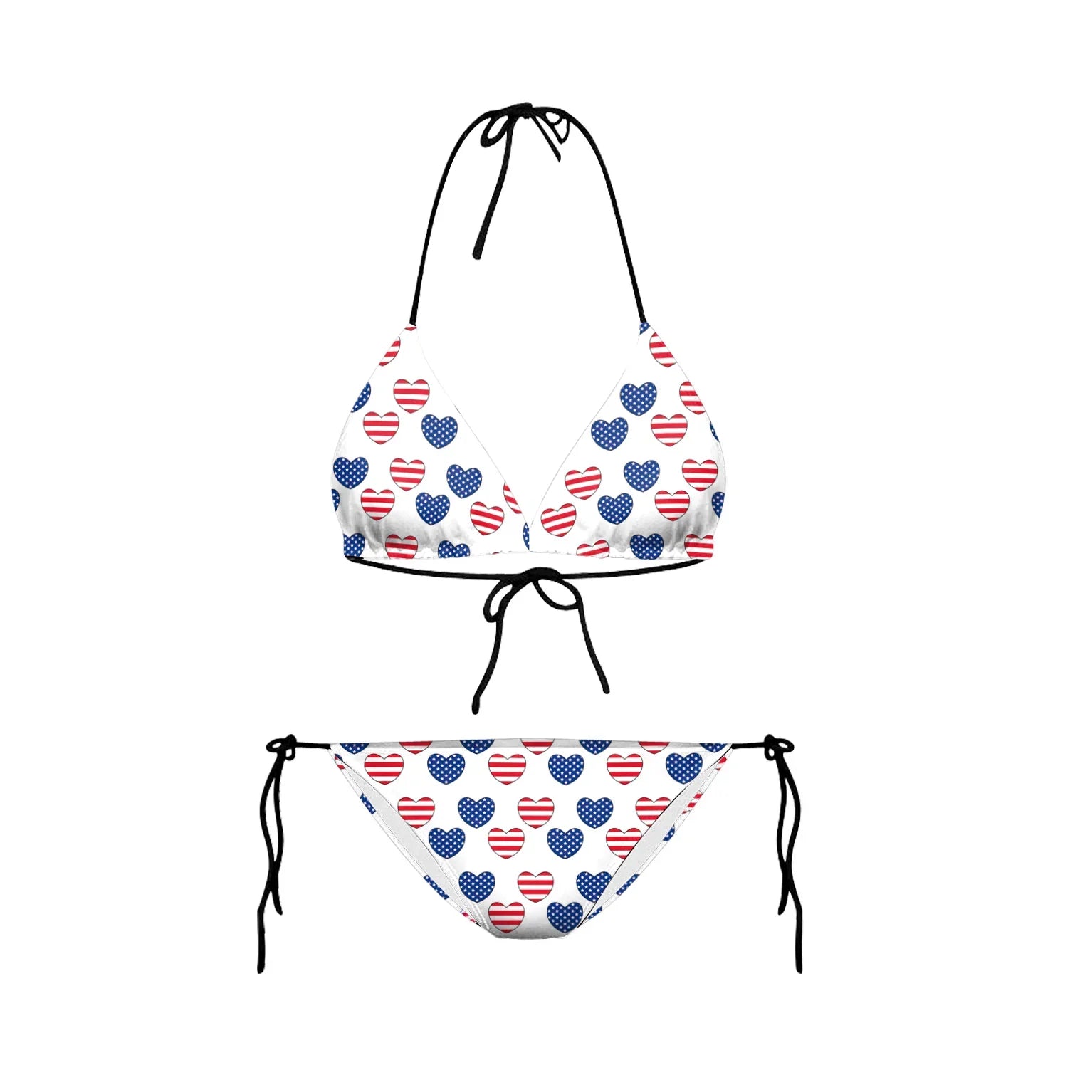 July 4th Joy Patriotic 2-Piece String Swimwear for Every U.S.