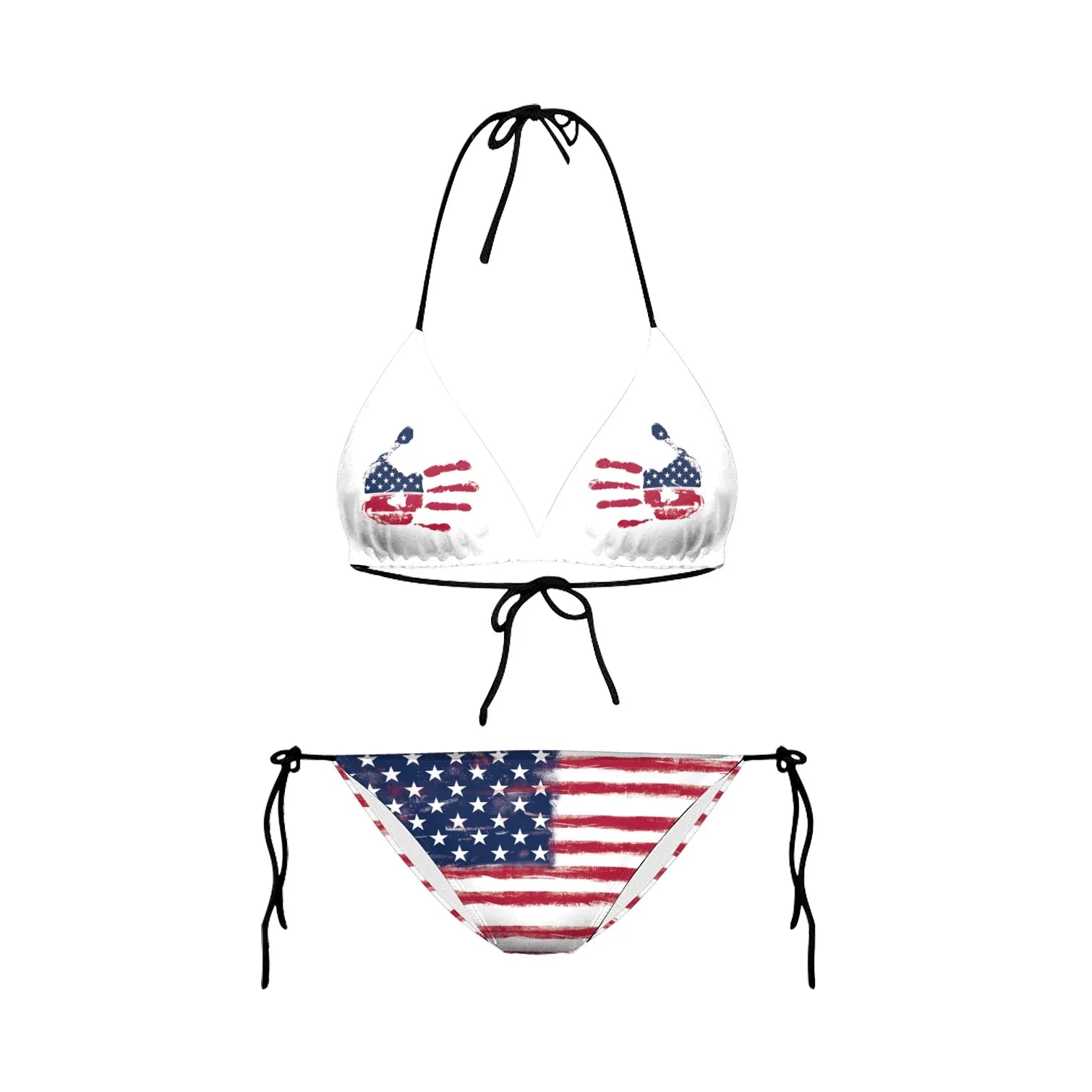 July 4th Joy Patriotic 2-Piece String Swimwear for Every U.S.