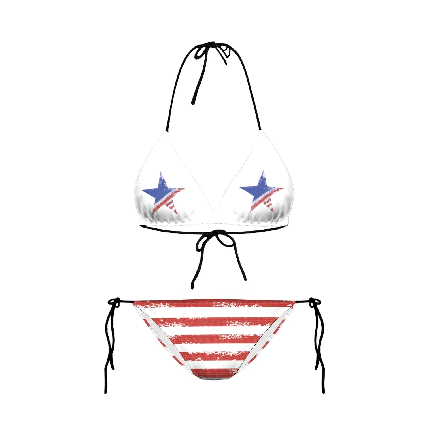 July 4th Joy Patriotic 2-Piece String Swimwear for Every U.S.