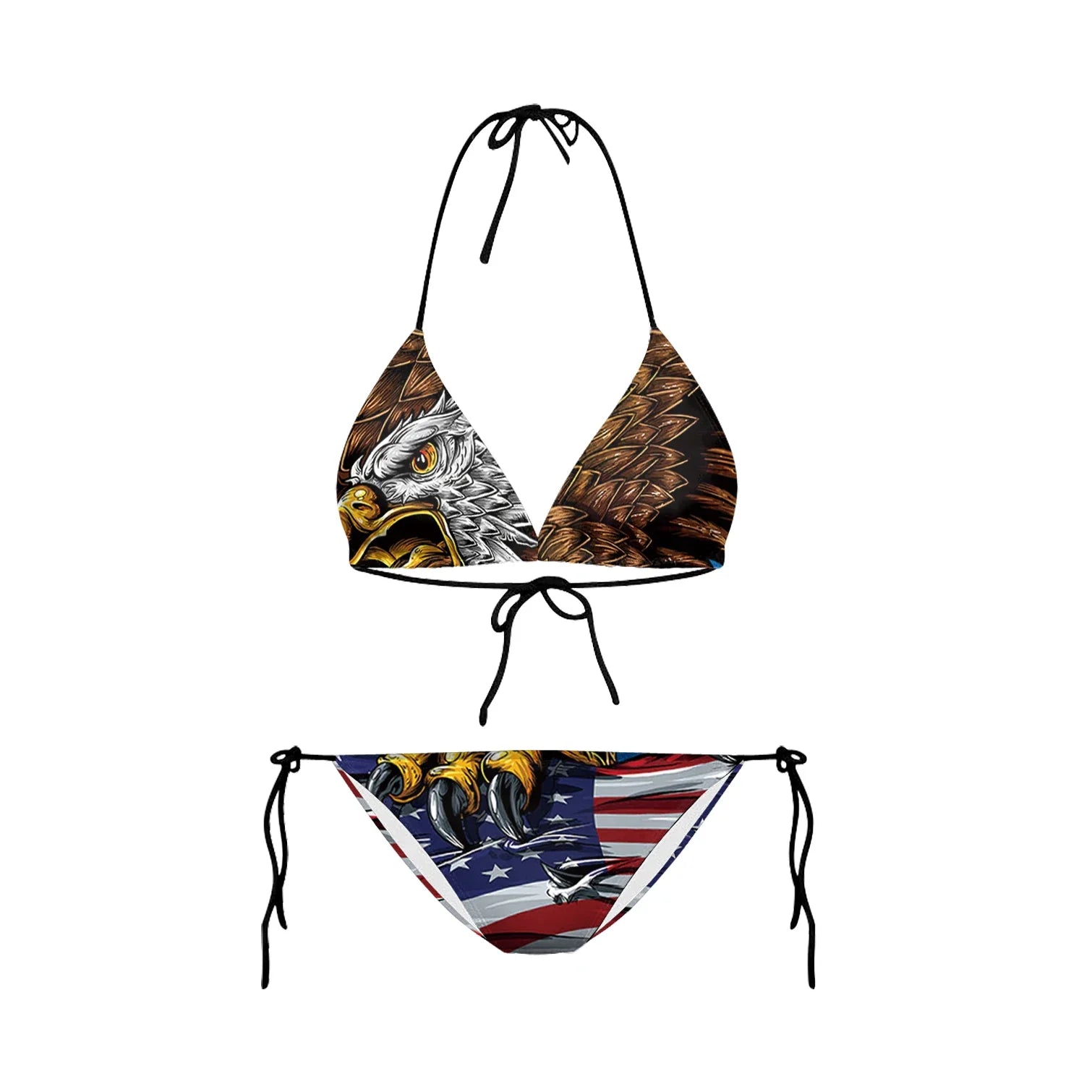 July 4th Joy Patriotic 2-Piece String Swimwear for Every U.S.