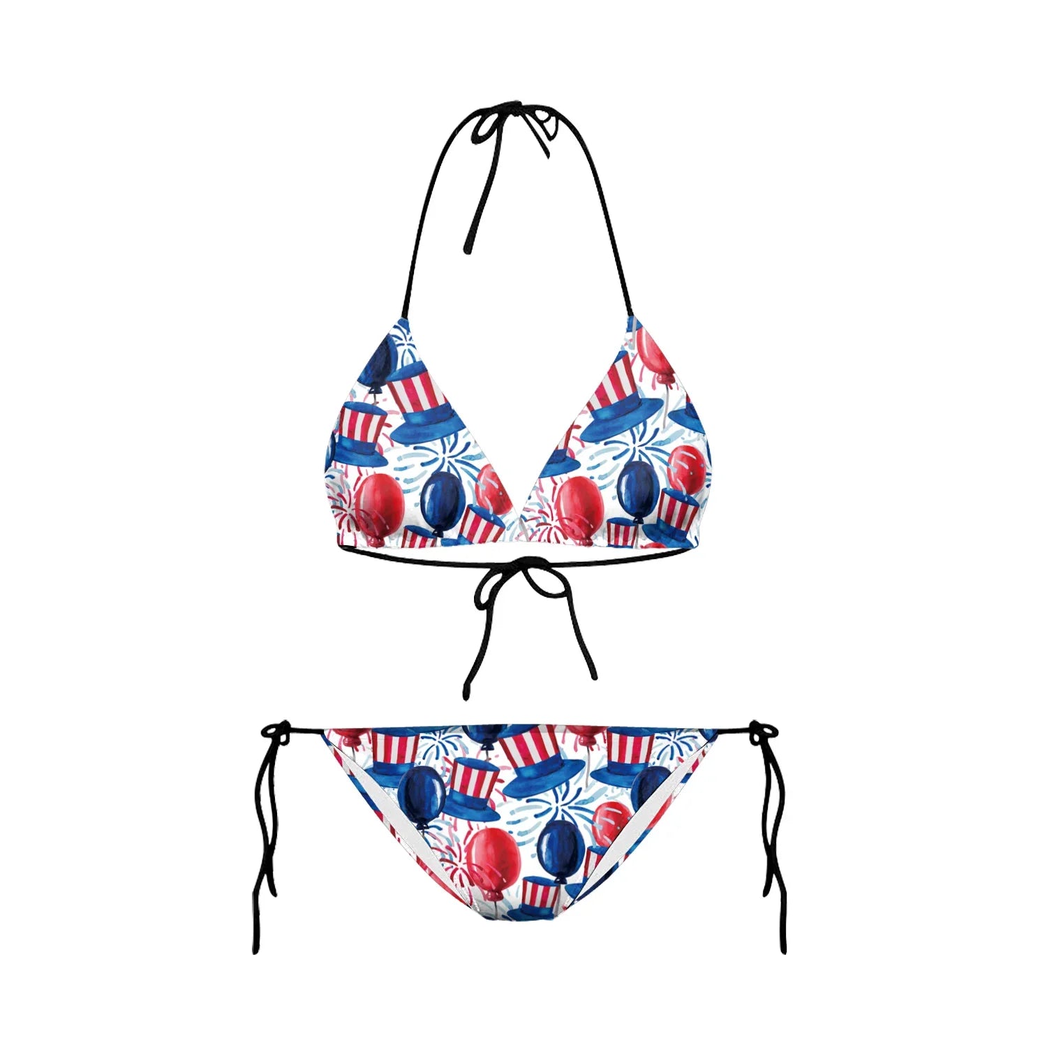 July 4th Joy Patriotic 2-Piece String Swimwear for Every U.S.