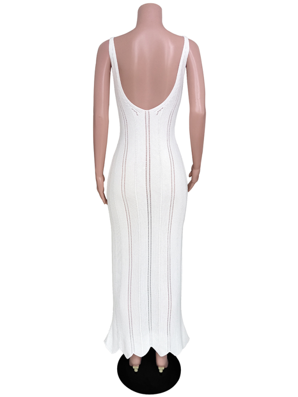 Open Knit Maxi Dress for Women's Beach Party Looks Beach Party