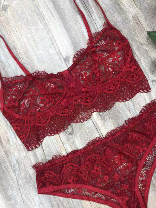 Romantic Lace Bra and Bikini - Ideal for Honeymoon Lingerie