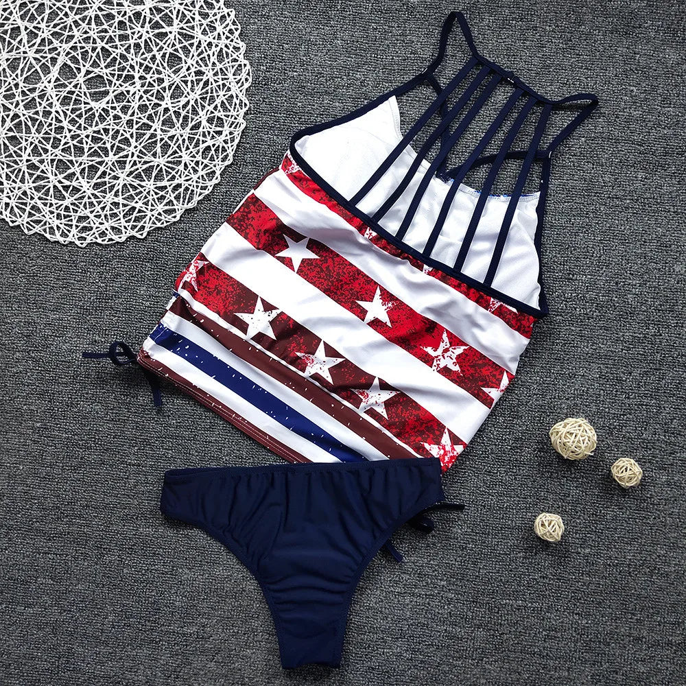 Tank Top & Bikini Tankini for Independence Day Swimwear