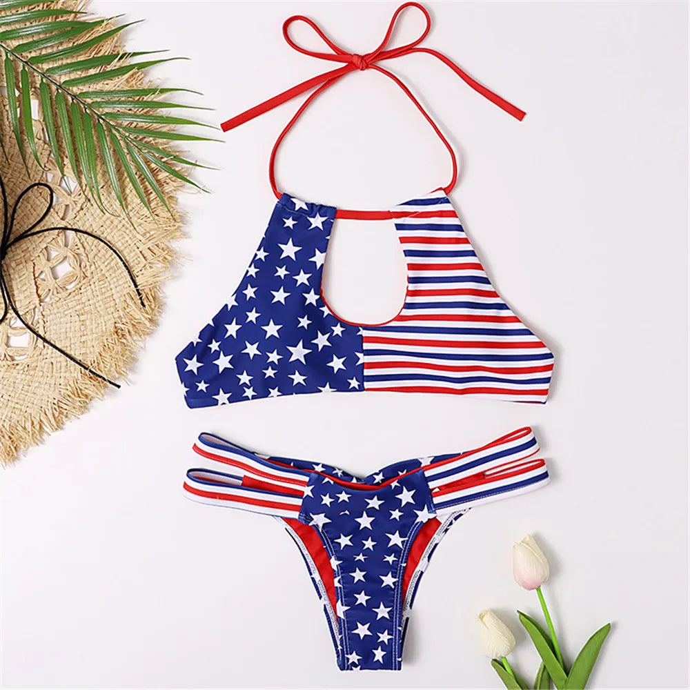 Tank Top & Bikini Tankini for Independence Day Swimwear