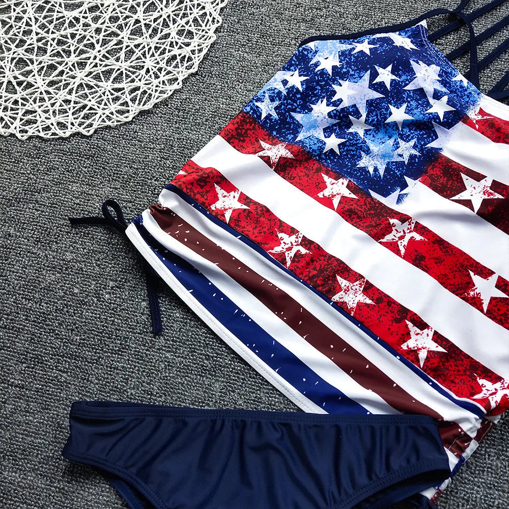 Tank Top & Bikini Tankini for Independence Day Swimwear