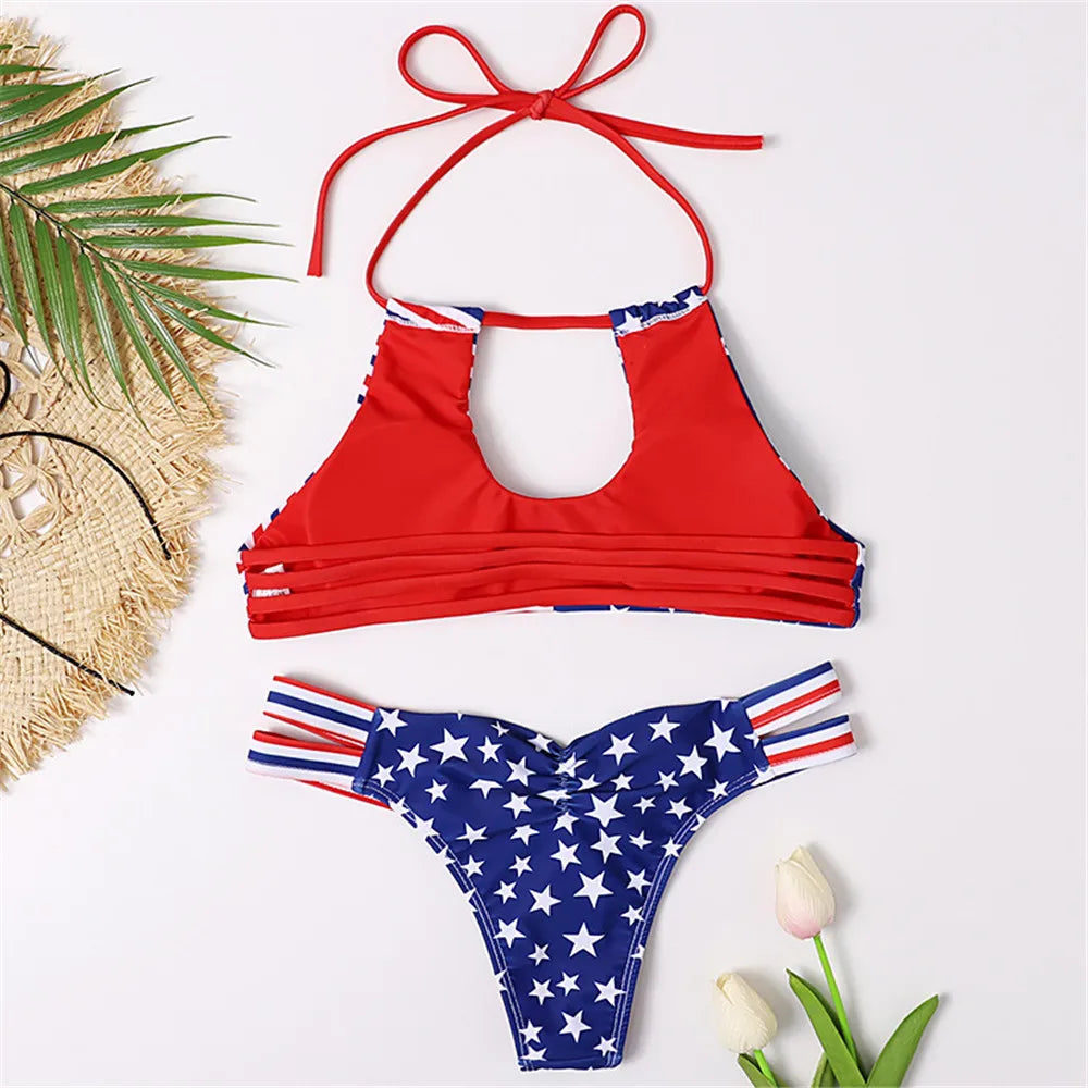 Tank Top & Bikini Tankini for Independence Day Swimwear