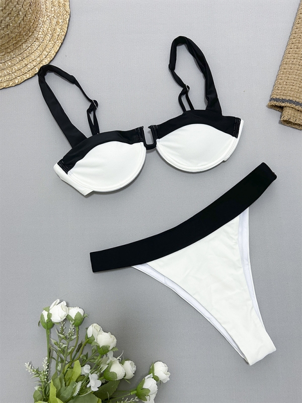 Two-Tone 2 Piece Bikini Swimwear for Sun-Soaked Days Swimwear