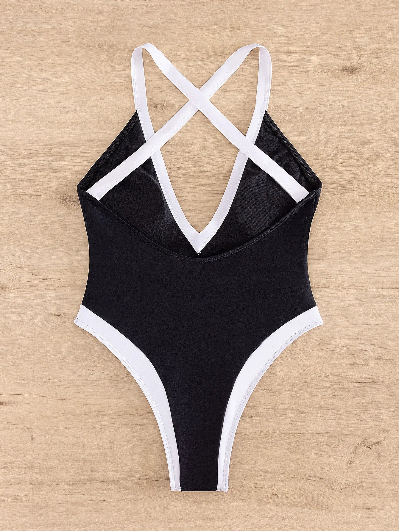 Women's One-Piece Swimwear with Contrast Binding for Aquatic