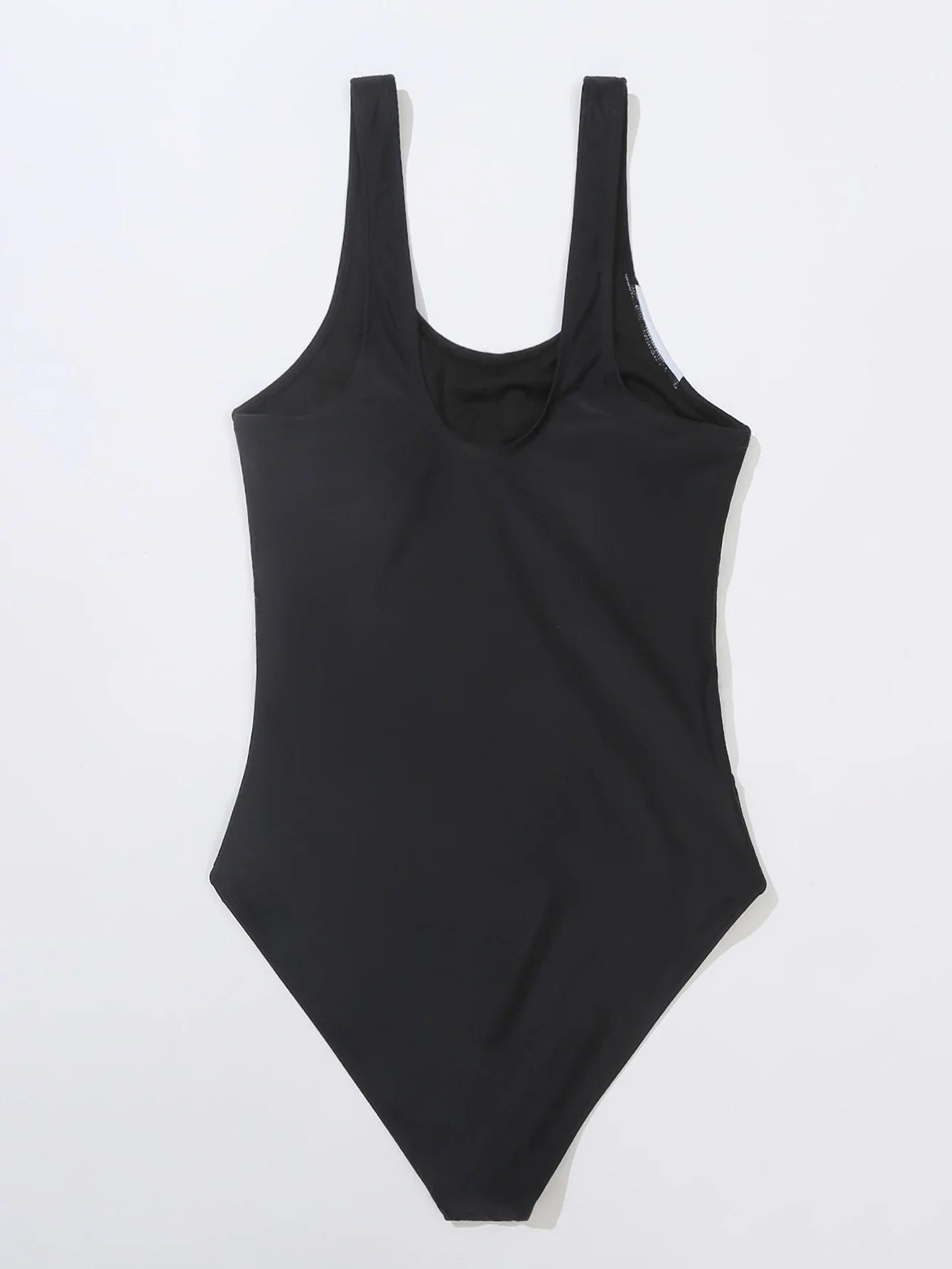 Women's Asymmetric Contrast One-Piece Swimsuit with Wire-Free