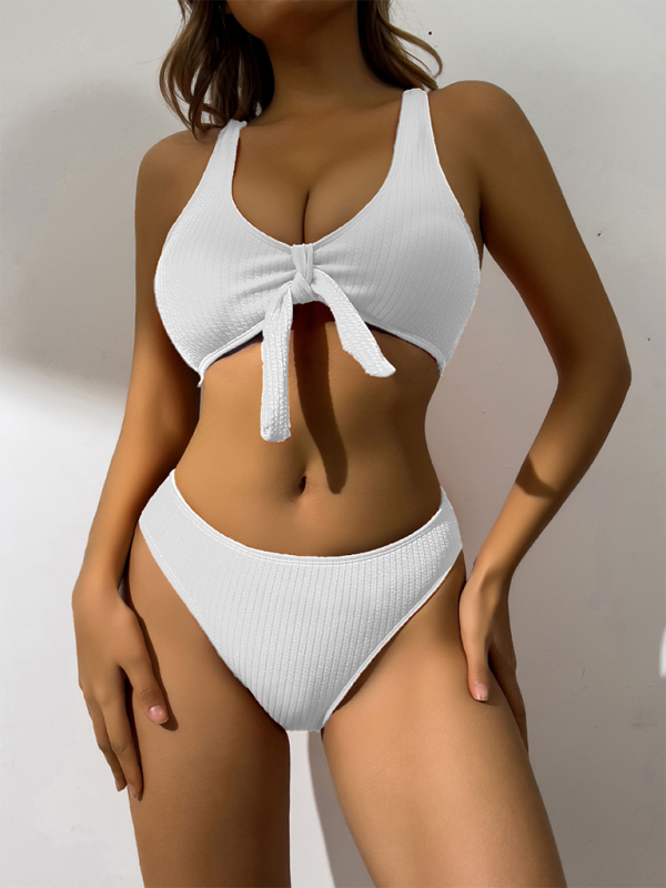 Women's 2 Piece Mid-Waist Bikini Set for Beach Vacations	