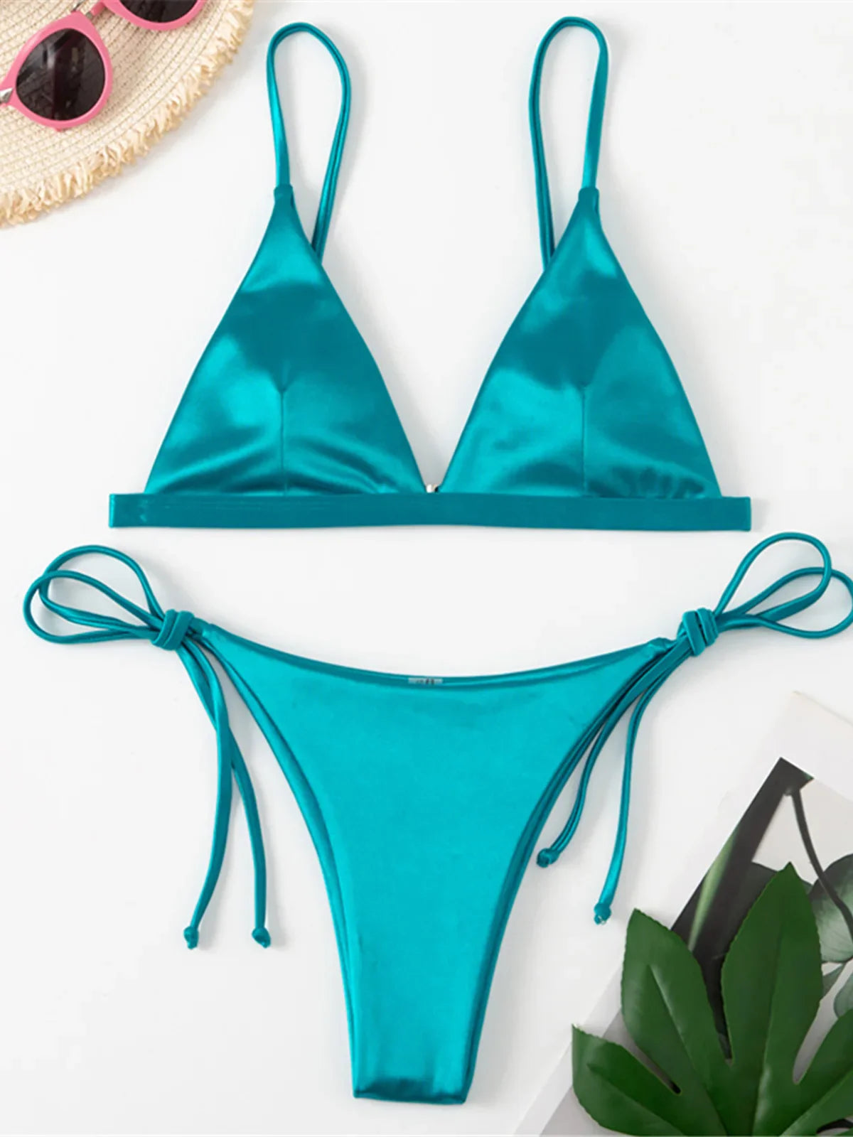 Women Satin Finish Bikini 2-Piece - Your Must-Have for Pool