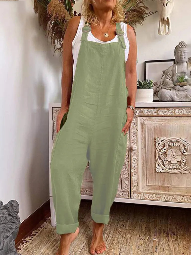 Cotton Jumpsuit Pantsuit Overalls	