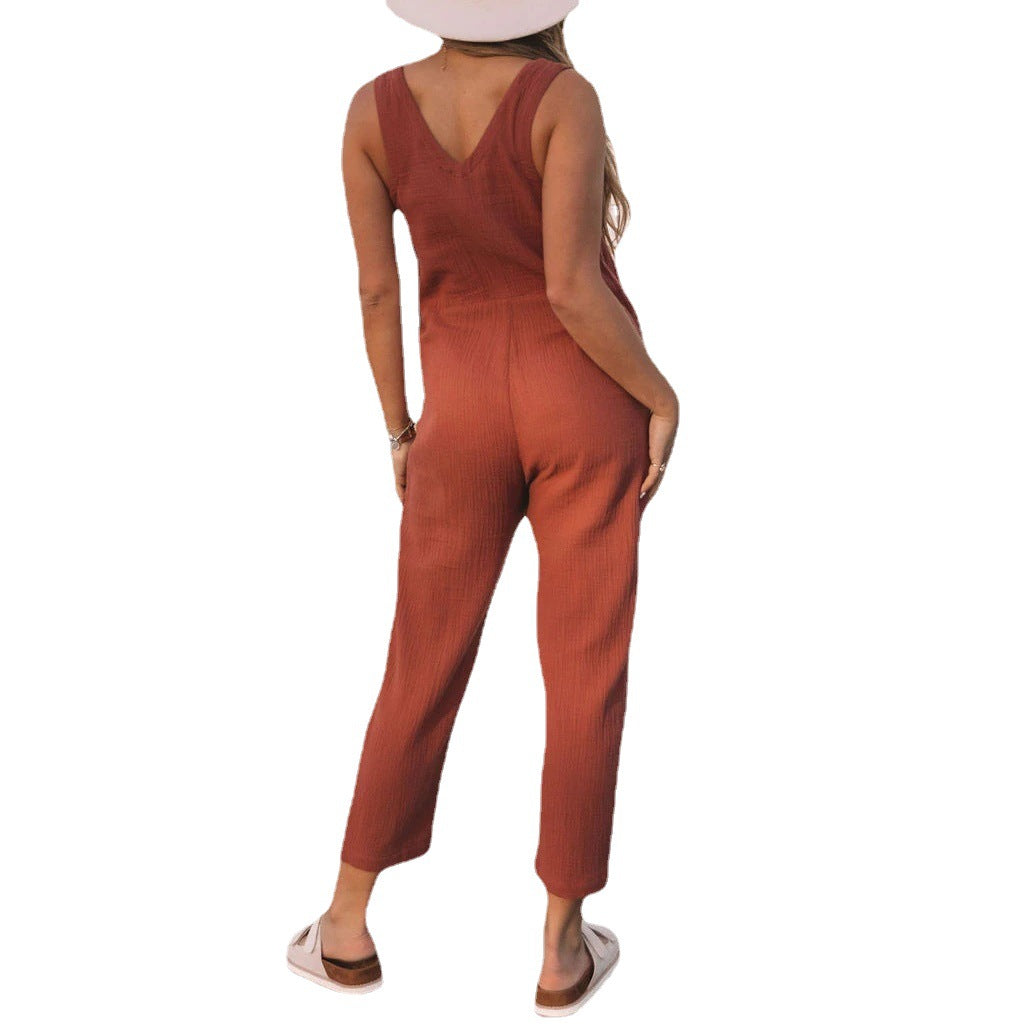 Step Up Your Style Game with this Retro Tank Jumpsuit! Jumpsuit