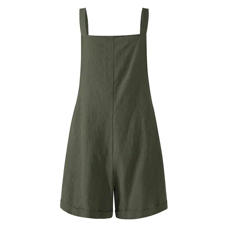 Summer Lounge Vibes Overalls Playsuit for Women's Casual Comfy