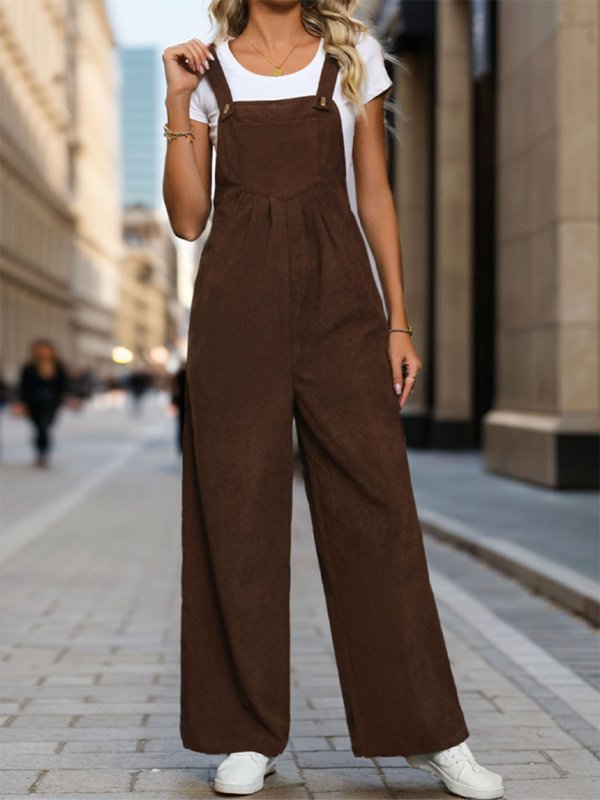 Women Adjustable Playsuit Fall Solid Overalls Overalls