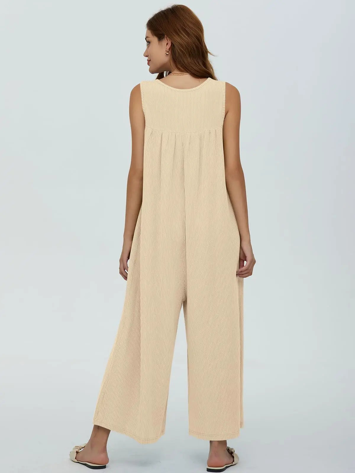 Women Textured Relaxed Fit Jumpsuit for Loungewear Jumpsuits