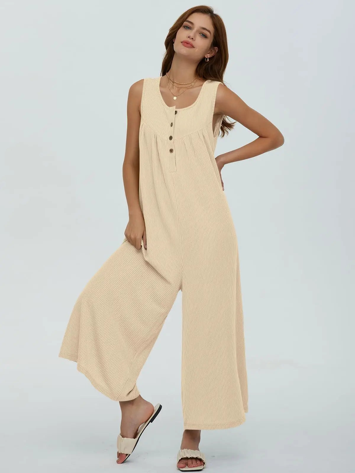 Women Textured Relaxed Fit Jumpsuit for Loungewear Jumpsuits