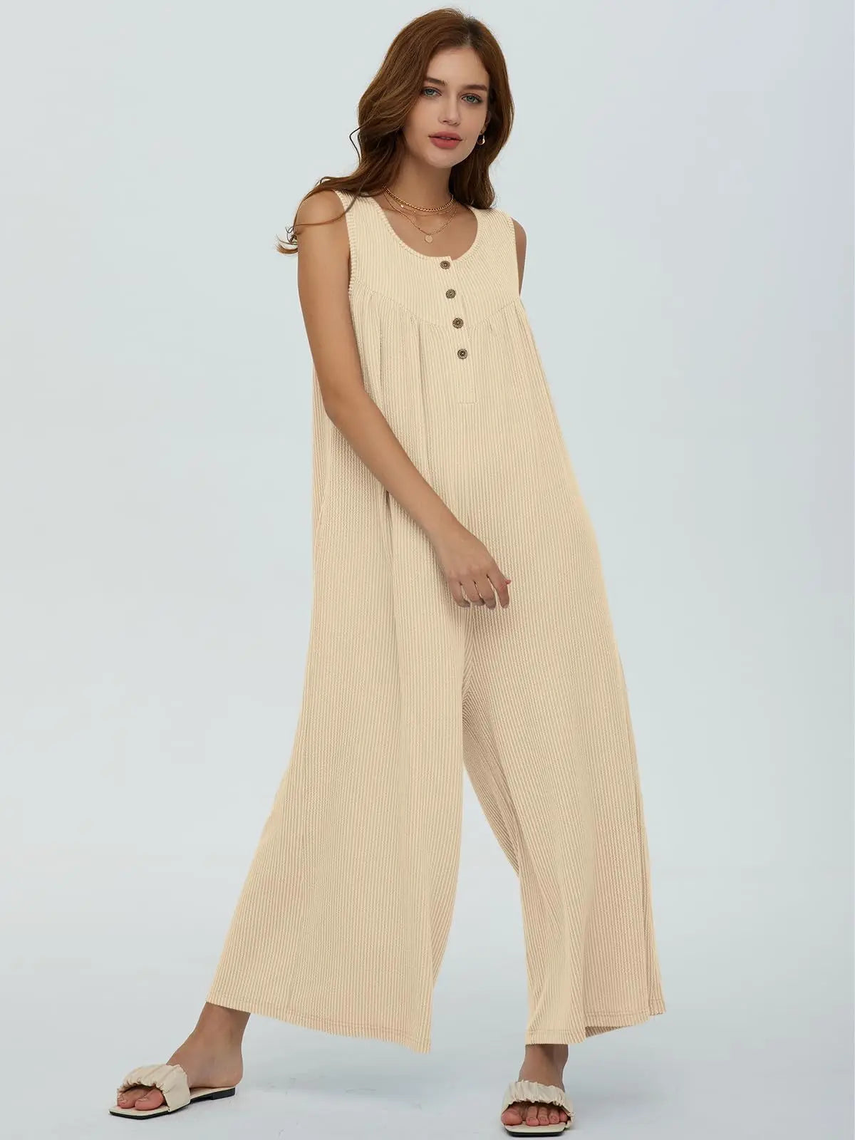 Women Textured Relaxed Fit Jumpsuit for Loungewear Jumpsuits