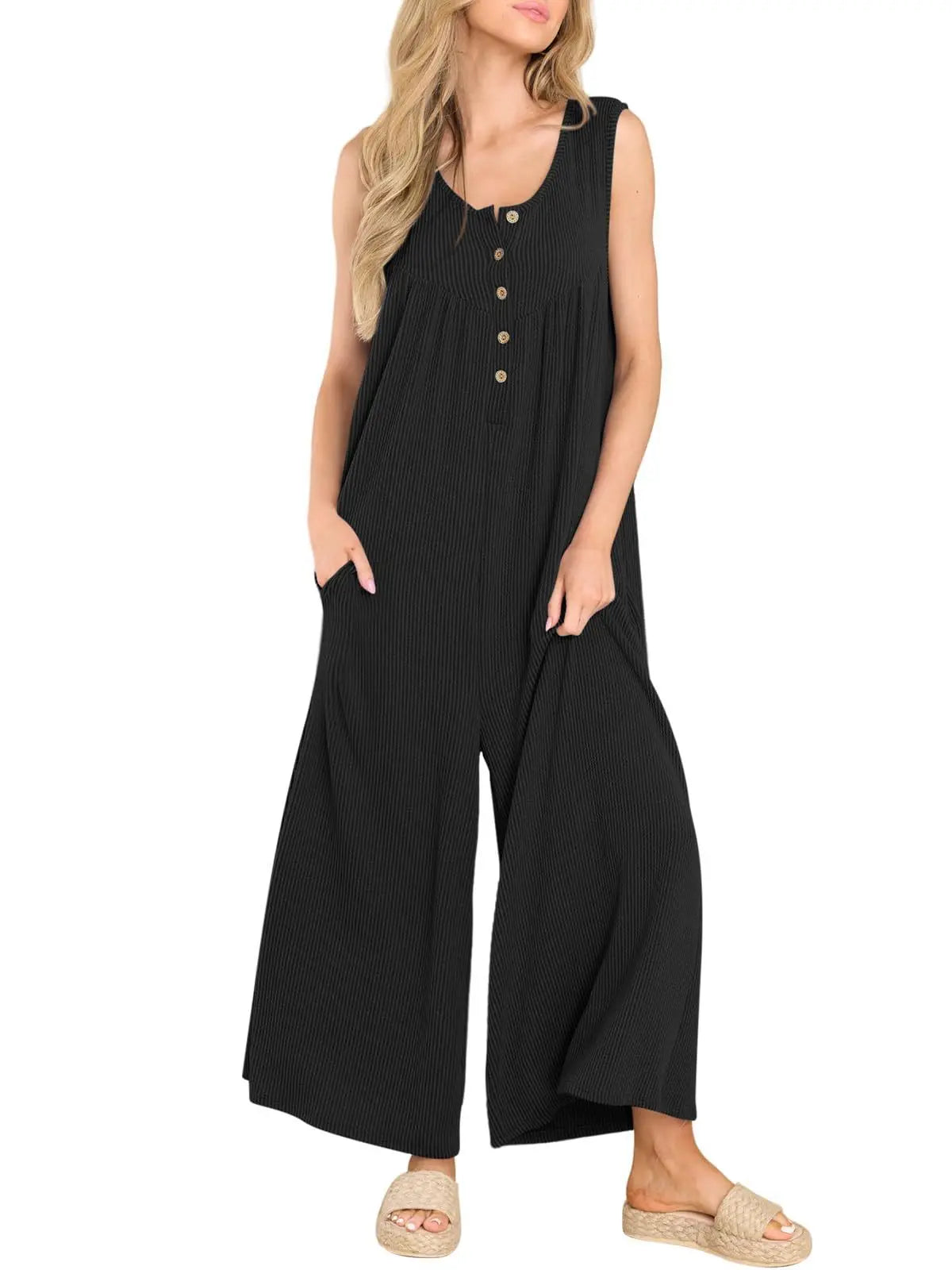 Women Textured Relaxed Fit Jumpsuit for Loungewear Jumpsuits