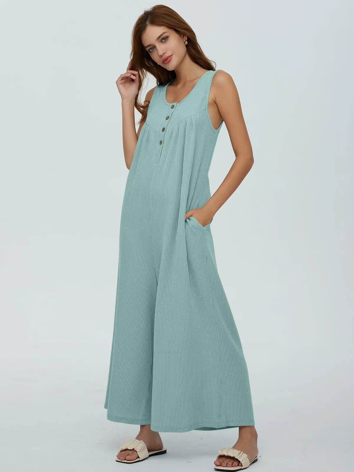 Women Textured Relaxed Fit Jumpsuit for Loungewear Jumpsuits