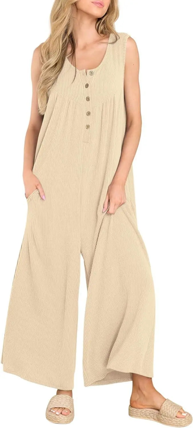 Women Textured Relaxed Fit Jumpsuit for Loungewear Jumpsuits