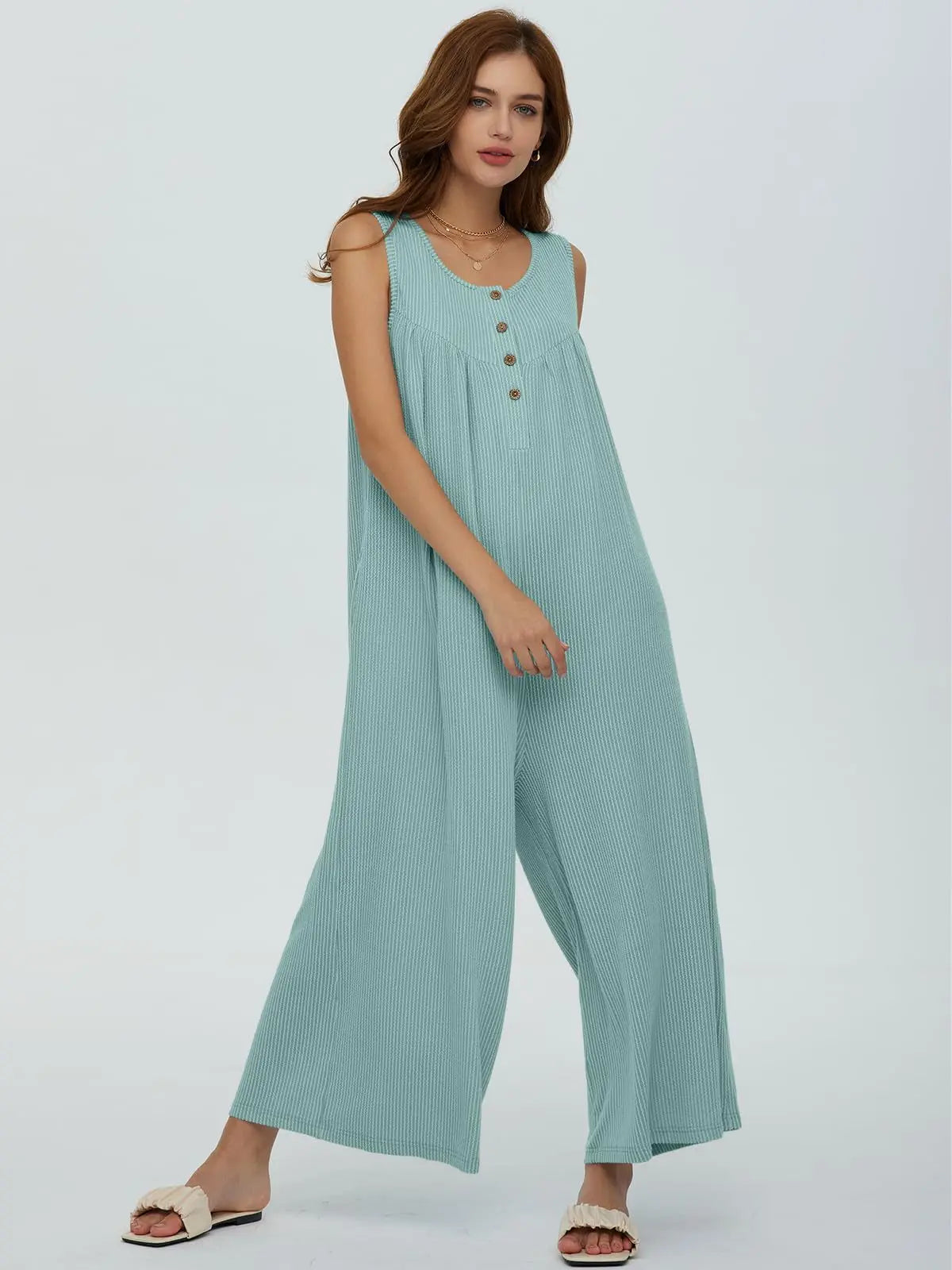 Women Textured Relaxed Fit Jumpsuit for Loungewear Jumpsuits