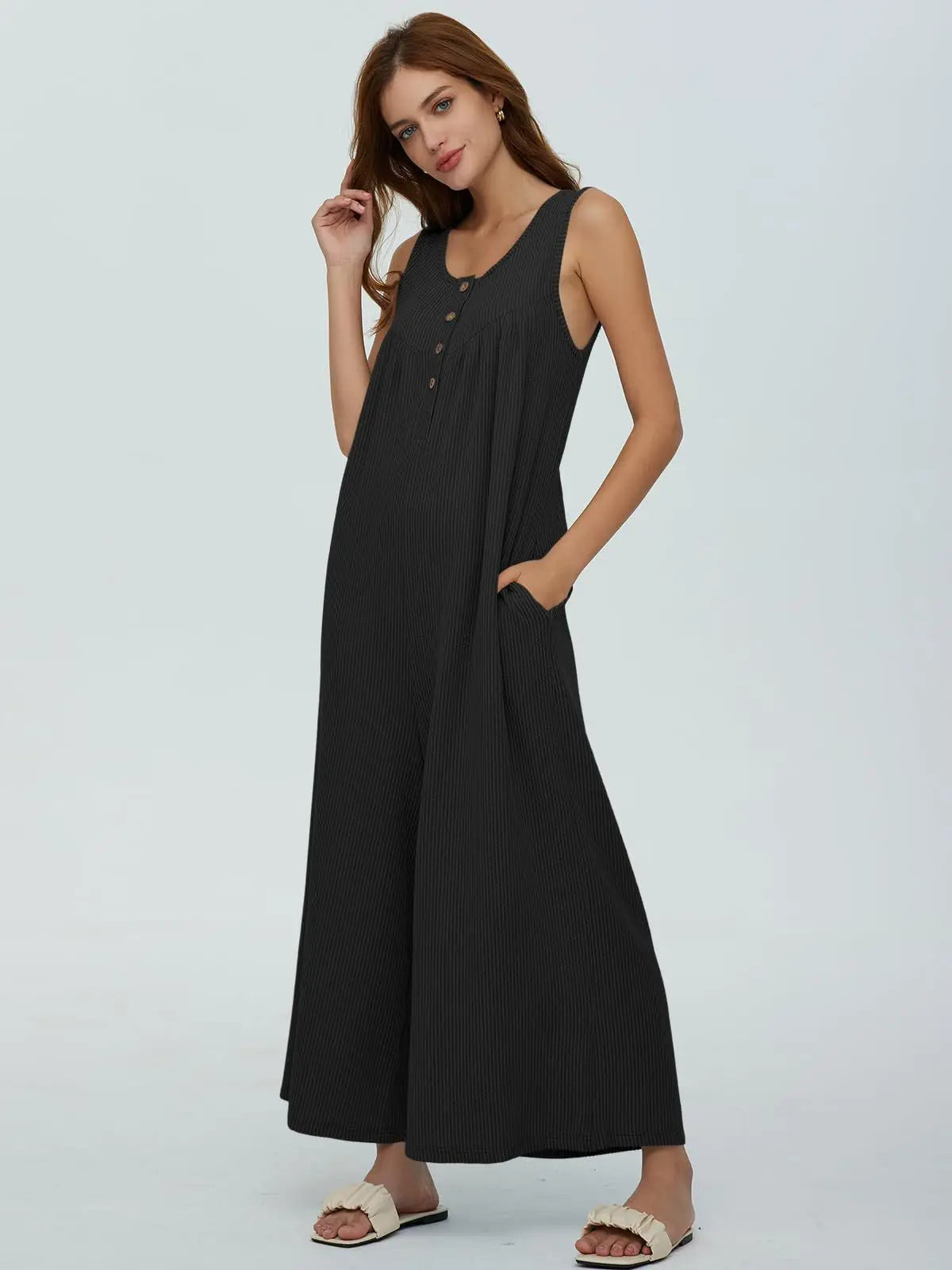 Women Textured Relaxed Fit Jumpsuit for Loungewear Jumpsuits