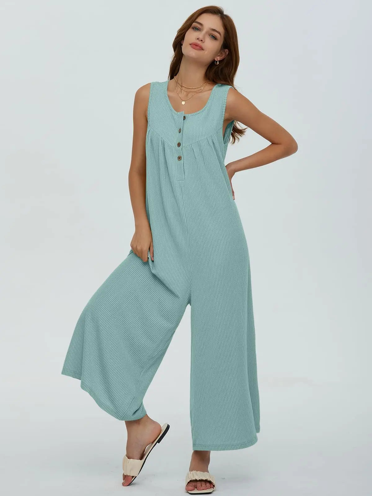 Women Textured Relaxed Fit Jumpsuit for Loungewear Jumpsuits