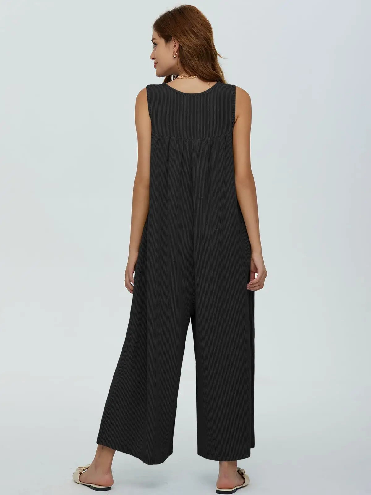 Women Textured Relaxed Fit Jumpsuit for Loungewear Jumpsuits