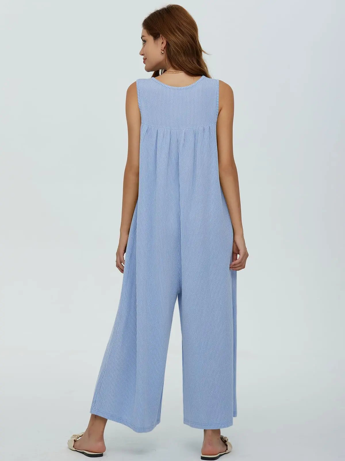 Women Textured Relaxed Fit Jumpsuit for Loungewear Jumpsuits