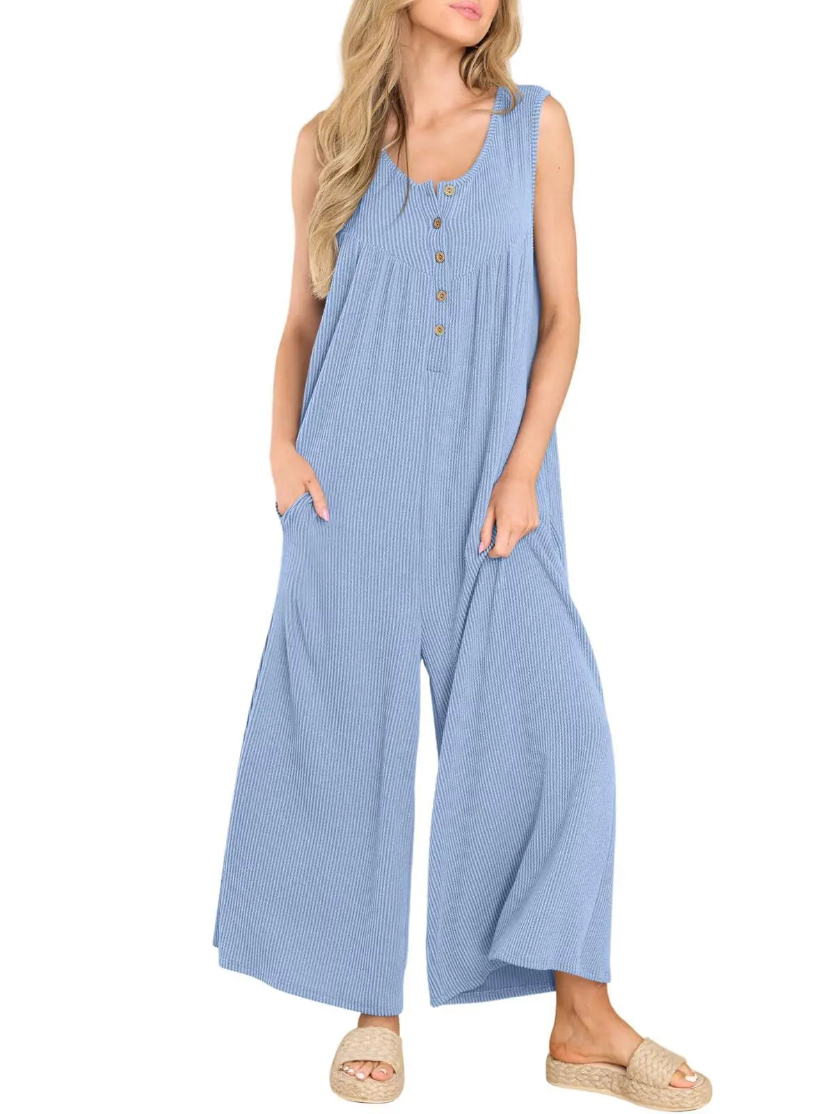 Women Textured Relaxed Fit Jumpsuit for Loungewear Jumpsuits