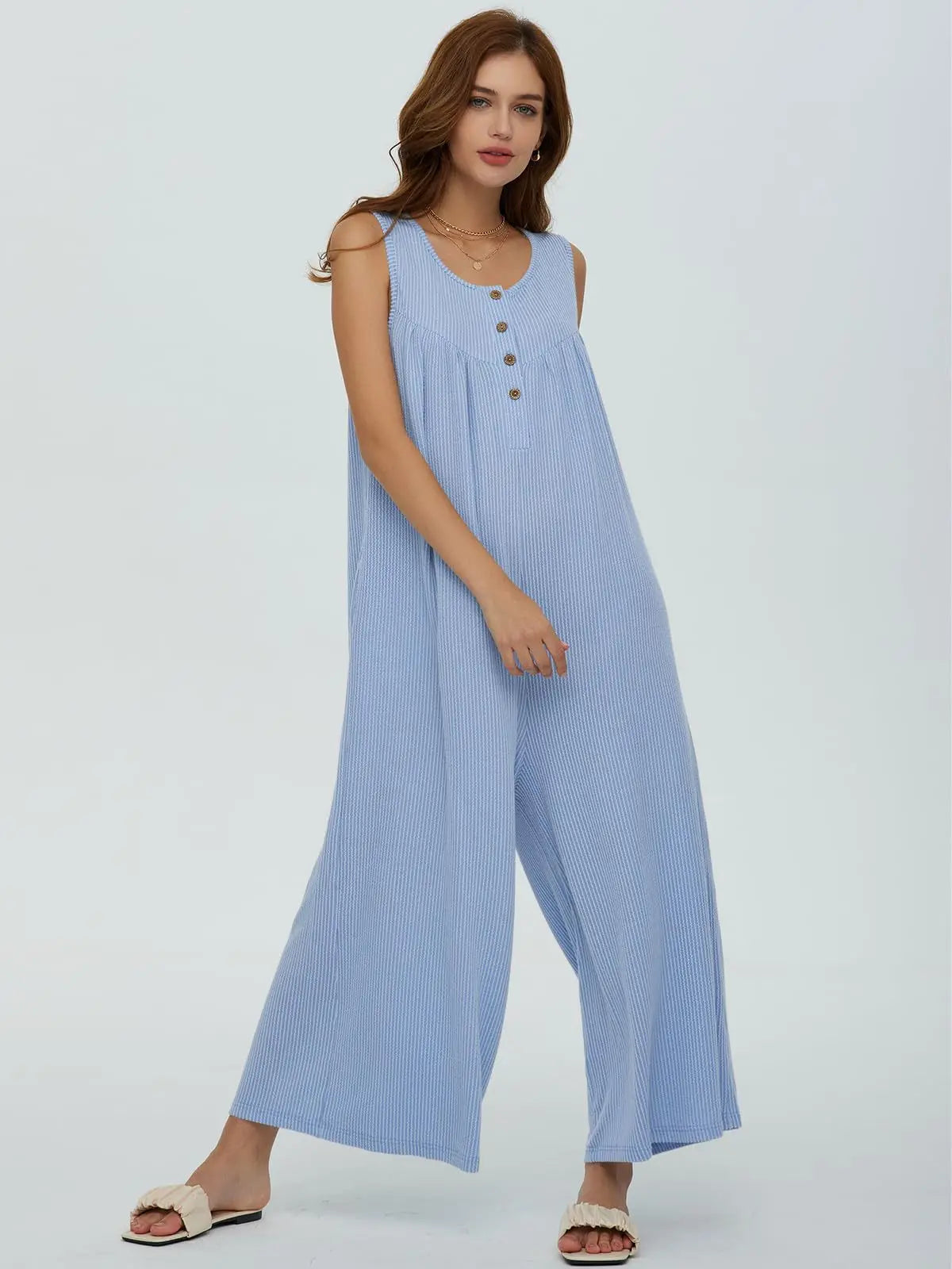 Women Textured Relaxed Fit Jumpsuit for Loungewear Jumpsuits