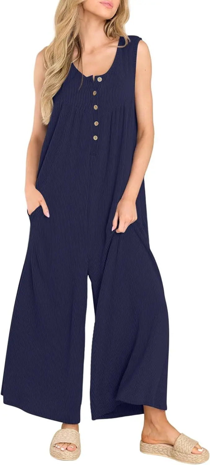 Women Textured Relaxed Fit Jumpsuit for Loungewear Jumpsuits