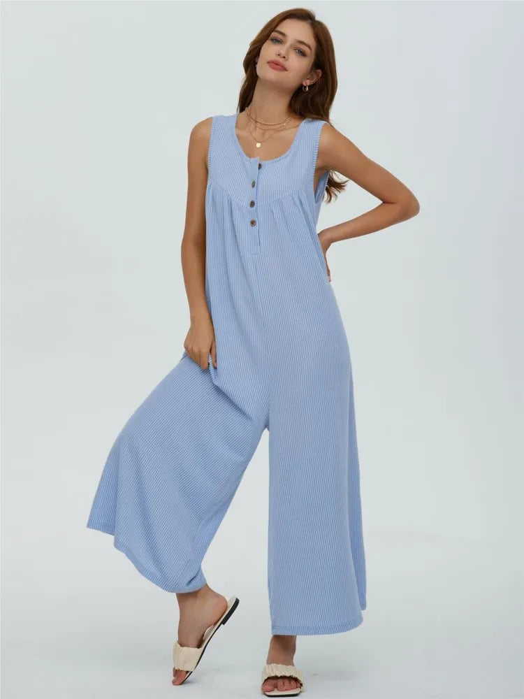 Women Textured Relaxed Fit Jumpsuit for Loungewear Jumpsuits