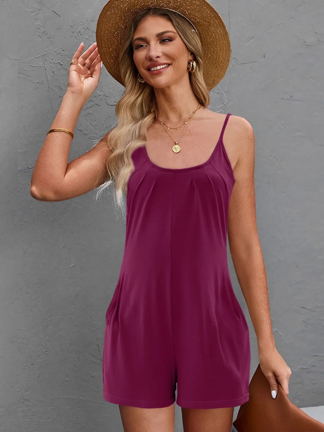 Women's Short-Length Cami Playsuit for Relaxed Lounging Rompers