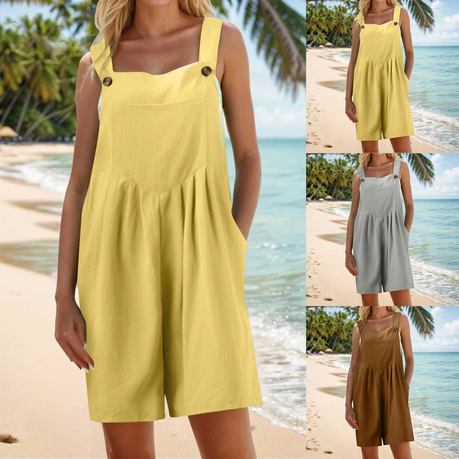 Women's Short-Length Playsuit - Perfect for Summer Lounging